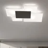 Plafoniere Moderne-Top Light Plafoniera moderna quadrati vetro antracite rettangolare per cucina