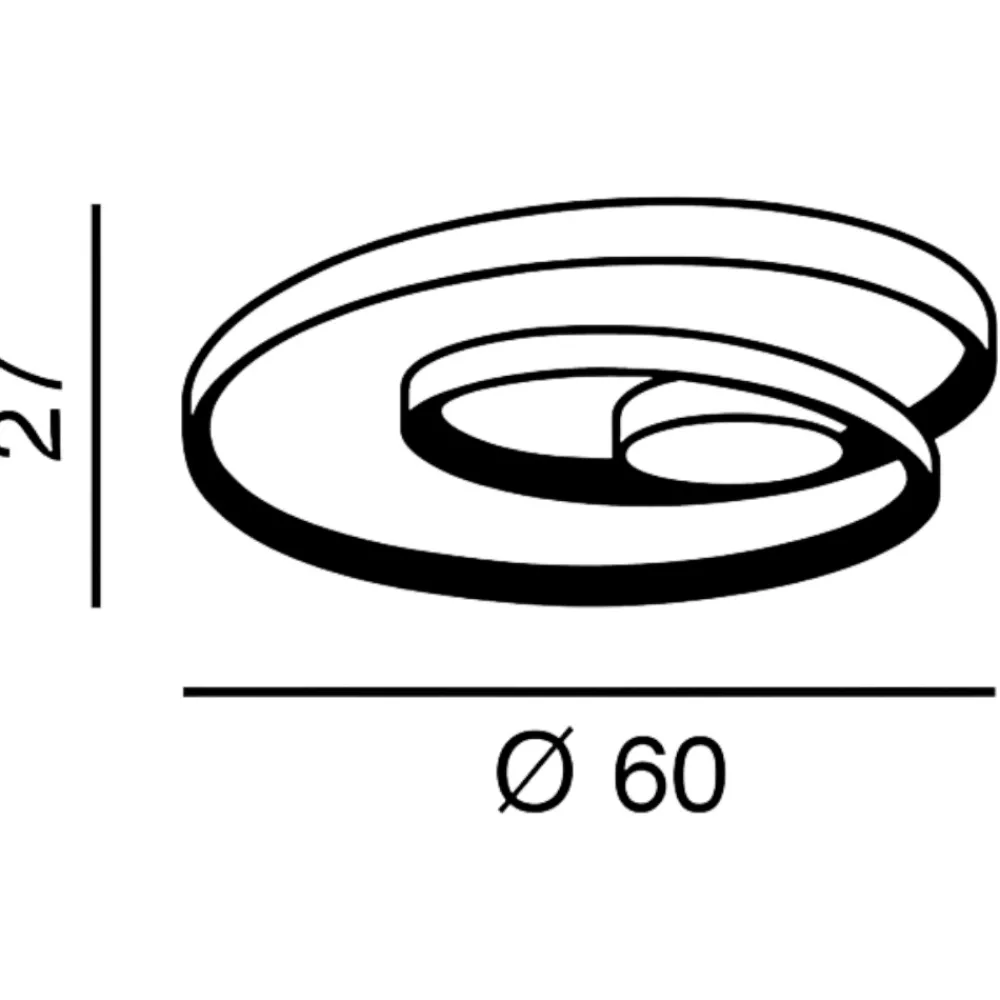 Plafoniere Moderne-Perenz Illuminazione Plafoniera moderna ritmo bianca led cct 3000k 4000k 6000k perenz