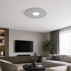 Plafoniere Moderne-Top Light Plafoniera moderna rotonda grigio cloud