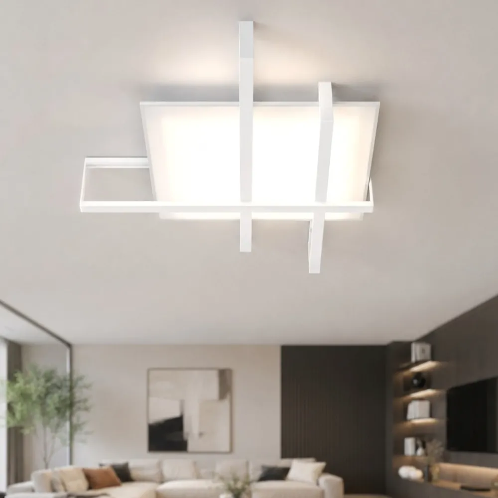 Plafoniere Moderne-Top Light Plafoniera moderna small bianca design toplight cross
