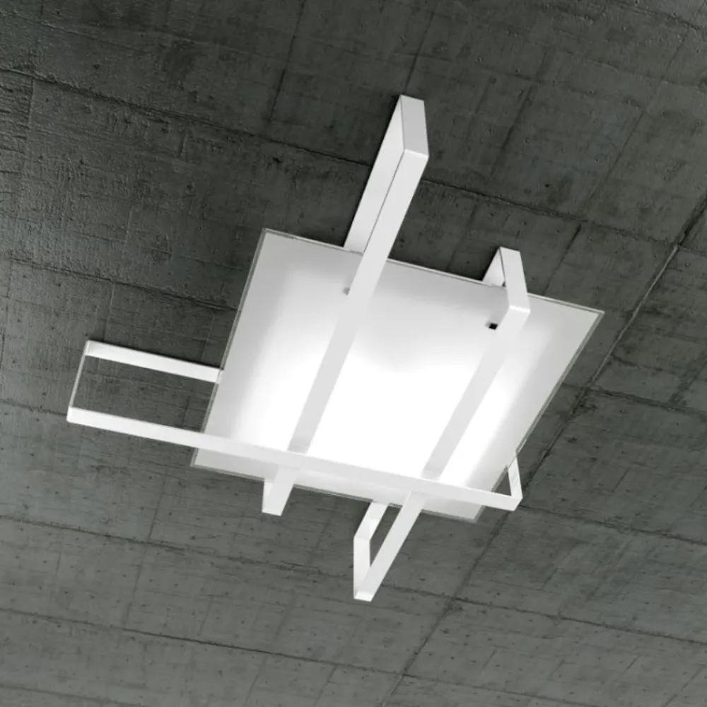 Plafoniere Moderne-Top Light Plafoniera moderna small bianca design toplight cross