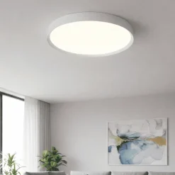Plafoniere Moderne-Vivida International Plafoniera moderna tonda 50cm bianca led 40w cct dimmerabile