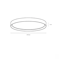 Plafoniere Moderne-Vivida International Plafoniera moderna tonda 50cm bianca led 40w cct dimmerabile