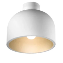 Plafoniere Moderne-Perenz Illuminazione Plafoniera moderna tonda 22cm bianco oro yelmo perenz