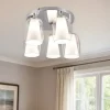 Plafoniere Moderne-Selezionato da Mazzolaluce Plafoniera moderna tonda in vetro per salotto