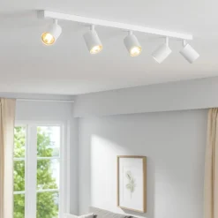 Plafoniere Moderne-Top Light Plafoniera moderna toplight bianca led 5 luci orientabili
