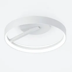 Plafoniere Moderne-Top Light Plafoniera moderna malika rotonda bianca led 28w cct per soggiorno