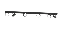 Plafoniere Moderne-Top Light Plafoniera moderna toplight nera 6 luci orientabili per cucina
