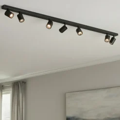 Plafoniere Moderne-Top Light Plafoniera moderna toplight nero 7 faretti led orientabili