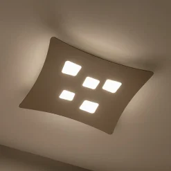 Plafoniere Moderne-Gea Luce Plafoniera moderna tortora isotta