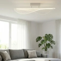 Plafoniere Moderne-Selezionato da Mazzolaluce Plafoniera moderna vela effetto vetro crepato led 40w 3000k