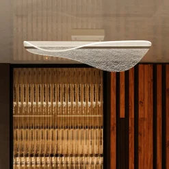 Plafoniere Moderne-Selezionato da Mazzolaluce Plafoniera moderna vela effetto vetro crepato led 40w 3000k