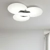 Plafoniere Moderne-Top Light Plafoniera moderna vetri bianchi clover