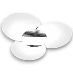 Plafoniere Moderne-Top Light Plafoniera moderna vetri bianchi clover