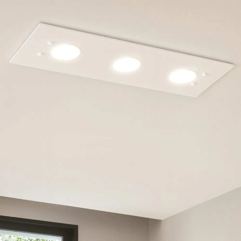 Plafoniere Moderne-Top Light Plafoniera moderna vetro bianco path