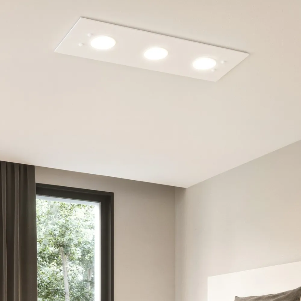 Plafoniere Moderne-Top Light Plafoniera moderna vetro bianco path