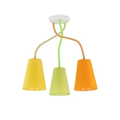 Plafoniere Moderne-Selezionato da Mazzolaluce Plafoniera multicolor per cameretta paralumi in tessuto