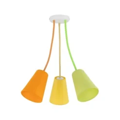 Plafoniere Moderne-Selezionato da Mazzolaluce Plafoniera multicolor per cameretta paralumi in tessuto