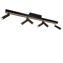 Plafoniere Moderne-Selezionato da Mazzolaluce Plafoniera nera allungabile con faretti led 2700k a 65000k con telecomando
