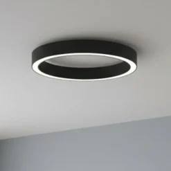 Plafoniere Moderne-Selezionato da Mazzolaluce Plafoniera nera anello 80 cm led 3000k dimmerabile