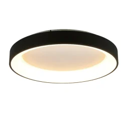 Plafoniere Moderne-Selezionato da Mazzolaluce Plafoniera nera 75cm anello led 62w 27000-5000k con telecomando