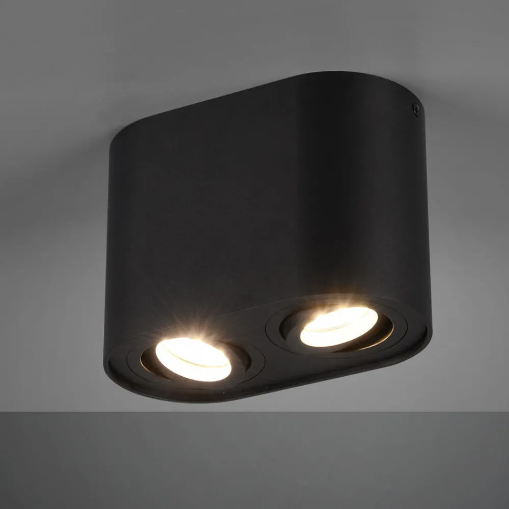 Plafoniere Moderne-Selezionato da Mazzolaluce Plafoniera nera con faretti orientabili gu10 led