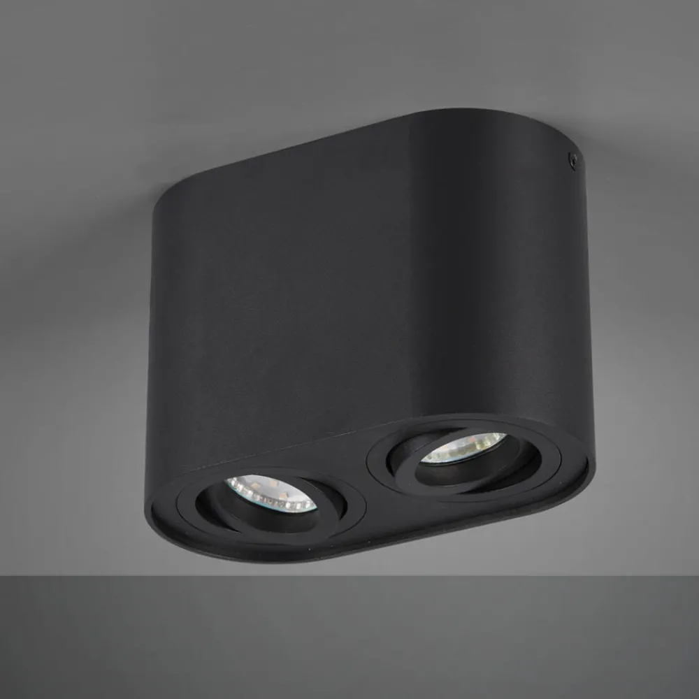 Plafoniere Moderne-Selezionato da Mazzolaluce Plafoniera nera con faretti orientabili gu10 led