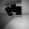 Plafoniere Moderne-Selezionato da Mazzolaluce Plafoniera nera da cucina con faretti orientabili da soffitto
