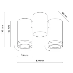 Plafoniere Moderne-Selezionato da Mazzolaluce Plafoniera nera da cucina con faretti orientabili da soffitto