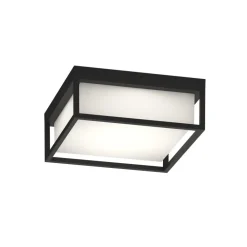 Plafoniere Da Esterno-Top Light Plafoniera nera da esterno quadrata moderna osaka