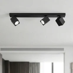 Plafoniere Moderne-Perenz Illuminazione Plafoniera nera da soffitto con spot orientabili oddy perenz