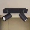 Plafoniere Moderne-Selezionato da Mazzolaluce Plafoniera nera 2 faretti moderna orientabile