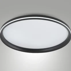 Plafoniere Moderne-Fabas Luce Plafoniera nera isy led 64w 2700k 3200k 4000k per soggiorno