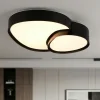 Plafoniere Moderne-Selezionato da Mazzolaluce Plafoniera nera led design moderna per soggiorno con telecomando