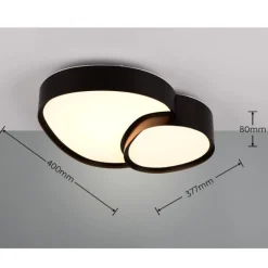 Plafoniere Moderne-Selezionato da Mazzolaluce Plafoniera nera led design moderna per soggiorno con telecomando