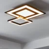 Plafoniere Moderne-Eglo Plafoniera nera led 21w dimmerabile 2700k-6500k rgb app savatarila smart