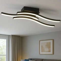 Plafoniere Moderne-Selezionato da Mazzolaluce Plafoniera nera led 15w 4000k design moderna