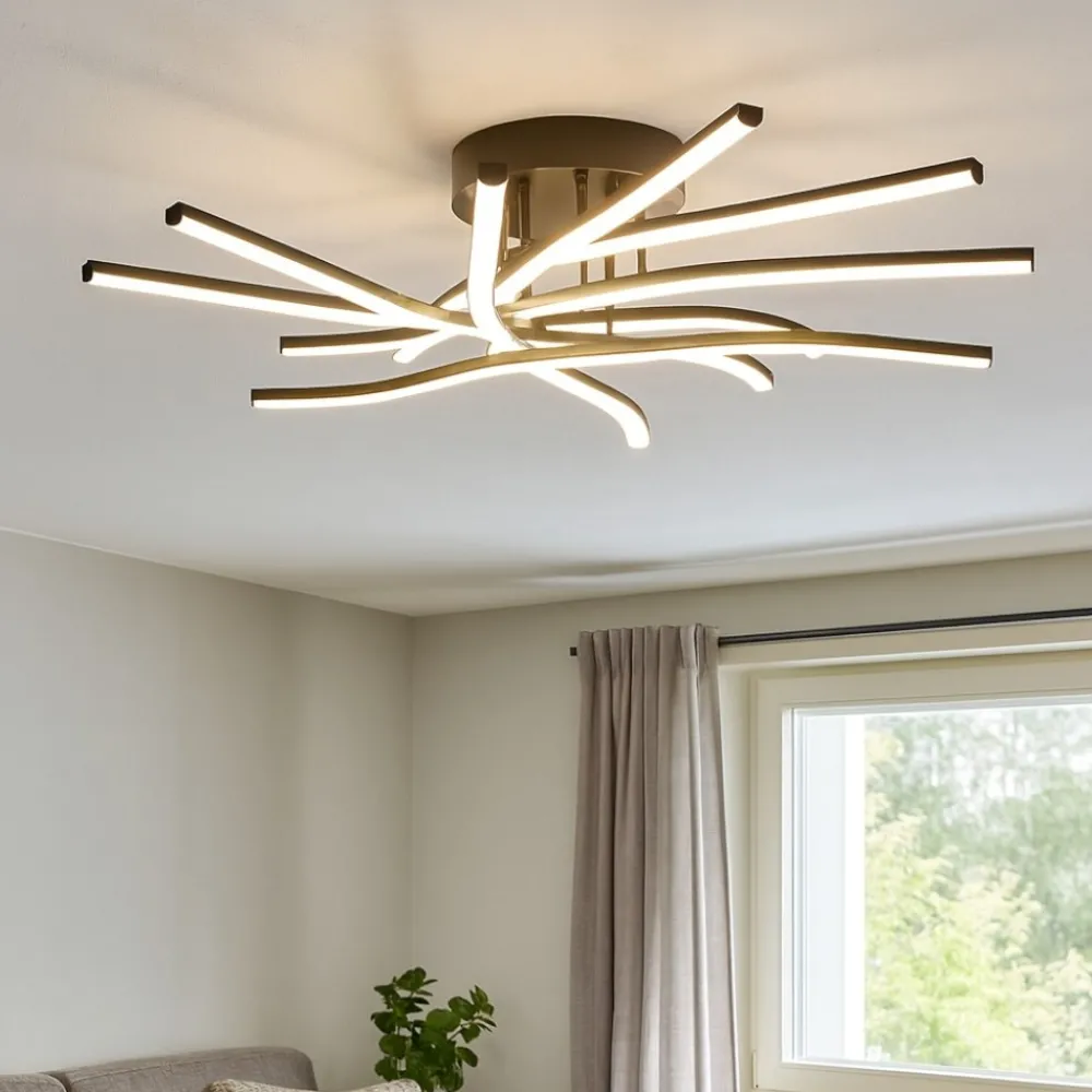 Plafoniere Moderne-Top Light Plafoniera nera led 60w 3000k-4000k per soggiorno moderno toplight