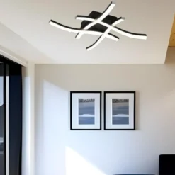 Plafoniere Moderne-Selezionato da Mazzolaluce Plafoniera nera led 20w 4000k per soggiorno