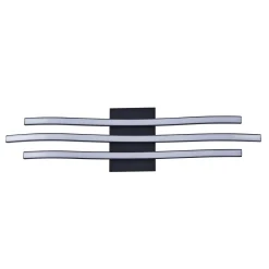 Plafoniere Moderne-Eglo Plafoniera nera led 21w 3000k per soggiorno roncade