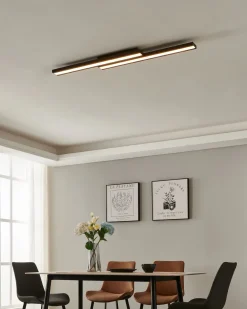 Plafoniere Moderne-Eglo Plafoniera nera led 21w rgb dimmerabile app bluetooth saliteras