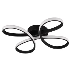 Plafoniere Moderne-Selezionato da Mazzolaluce Plafoniera nera moderna led 22w 3000k dimmerabile
