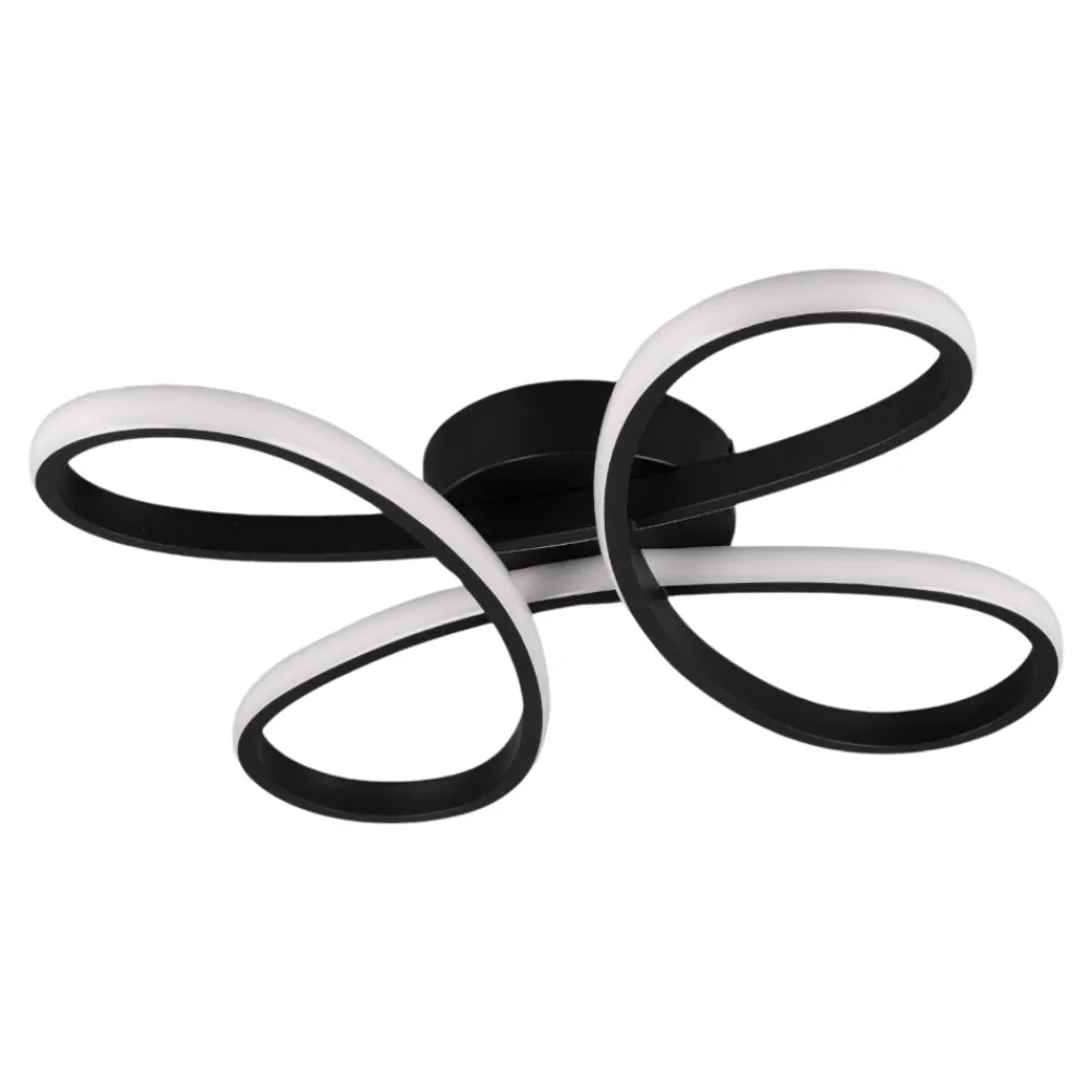 Plafoniere Moderne-Selezionato da Mazzolaluce Plafoniera nera moderna led 22w 3000k dimmerabile