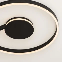 Plafoniere Moderne-Selezionato da Mazzolaluce Plafoniera nera moderna rotonda 60 cm led 48w cct 2700k 3000k 4000k dimmerabile