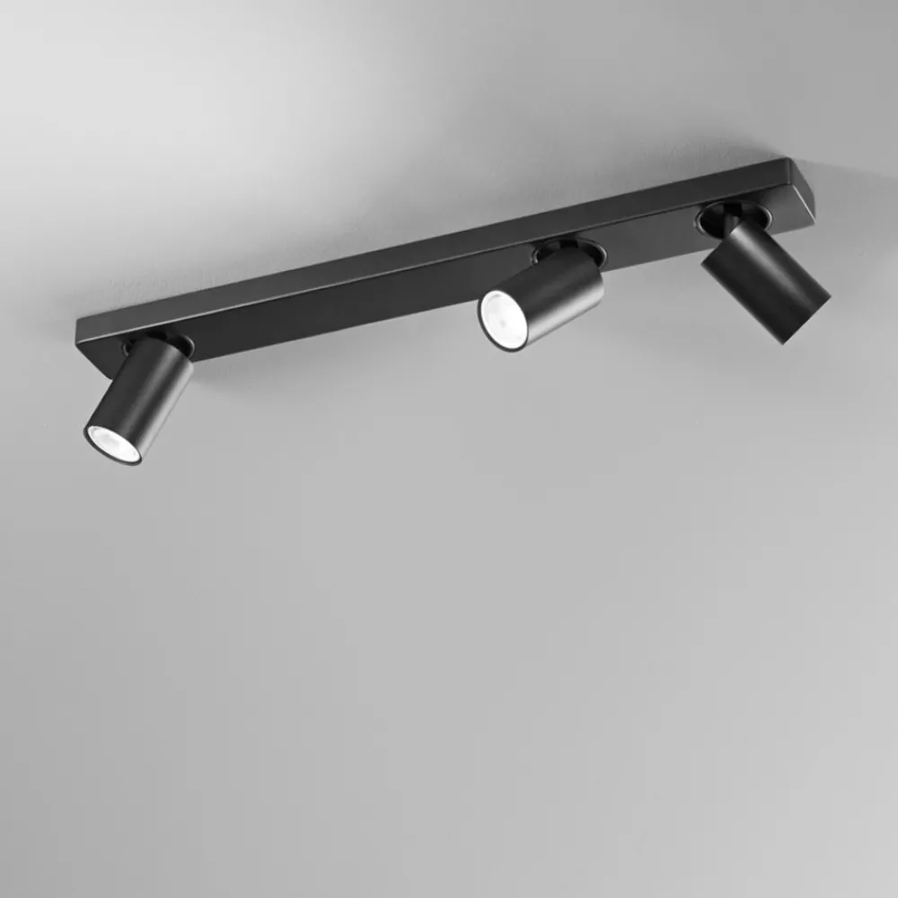 Plafoniere Moderne-Perenz Illuminazione Plafoniera nera oddy perenz spot cilindri orientabili