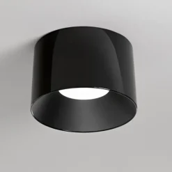 Plafoniere Moderne-Perenz Illuminazione Plafoniera nera per cucina hole led 24w cct moderna perenz
