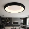 Plafoniere Moderne-Selezionato da Mazzolaluce Plafoniera nera rotonda 46cm led 29w dimmerabile per cucina