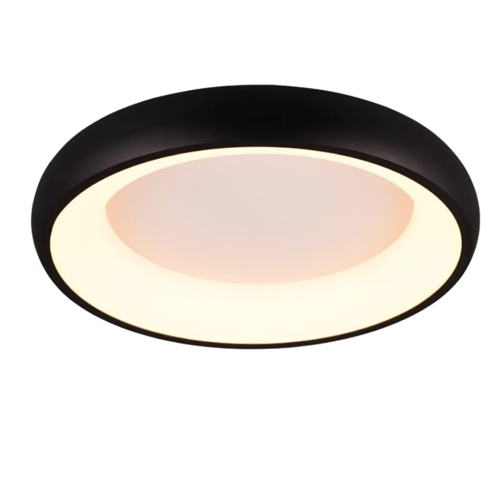 Plafoniere Moderne-Selezionato da Mazzolaluce Plafoniera nera rotonda 46cm led 29w dimmerabile per cucina