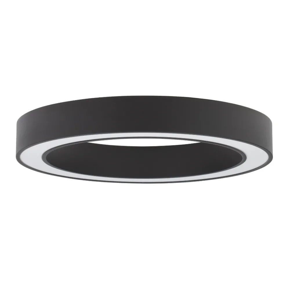 Plafoniere Moderne-Selezionato da Mazzolaluce Plafoniera nera tonda 80 cm moderna led cct 59w dimmerabile 2700k a 4000k telecomando app