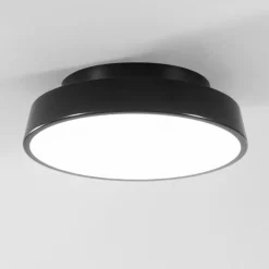 Plafoniere Moderne-IsyLuce Plafoniera nera tonda led 3000k 4000k